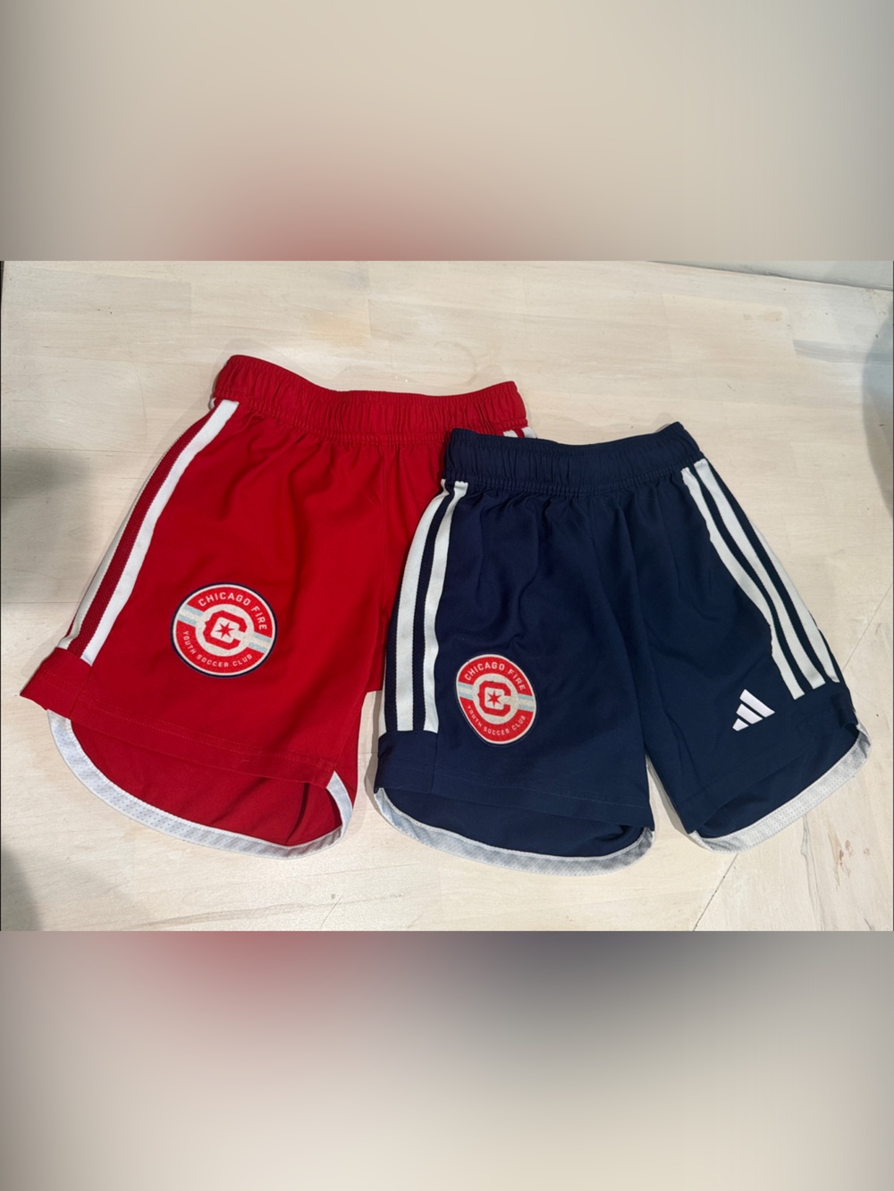 adidas Kids Chicago Fire Shorts (two pair)
